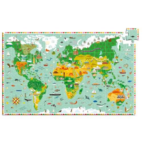 Megfigyeltető puzzle - Lenyűgöző világ, 200 db-os - A round the world + booklet