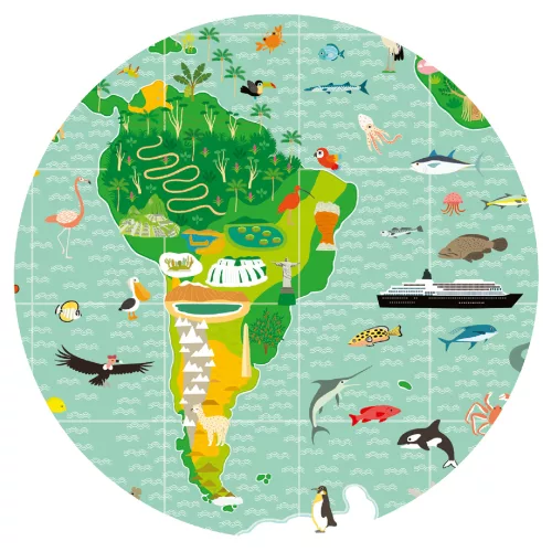 Megfigyeltető puzzle - Lenyűgöző világ, 200 db-os - A round the world + booklet