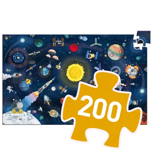 Megfigyeltető puzzle - A világűr, 200 db-os - The space + booklet