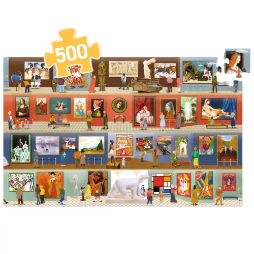 Megfigyeltető puzzle - A múzeumban, 500 db-os - At the Museum + booklet