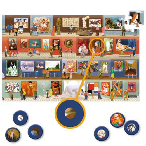 Megfigyeltető puzzle - A múzeumban, 500 db-os - At the Museum + booklet