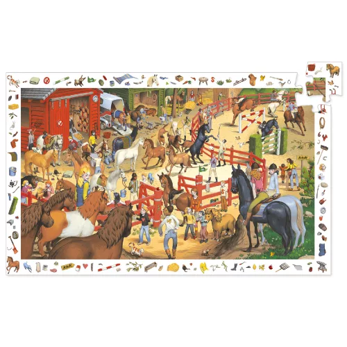 Megfigyeltető puzzle - Lovaglás, 200 db-os - Horse riding