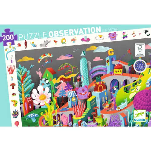 Megfigyeltető puzzle - Őrült város, 200 db-os - Crazy Town