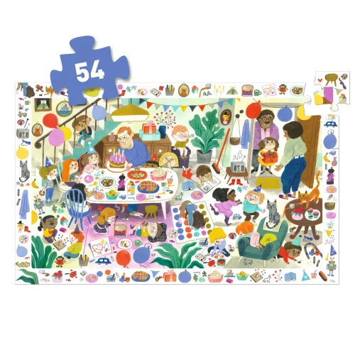 Megfigyeltető puzzle - Szülinapi parti, 54 db-os - Birthday Party