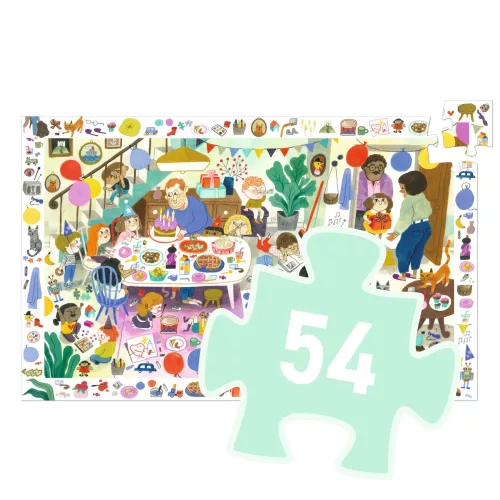 Megfigyeltető puzzle - Szülinapi parti, 54 db-os - Birthday Party
