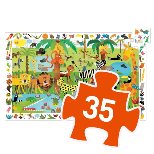 Megfigyeltető puzzle - Dzsungel, 35 db-os - Jungle