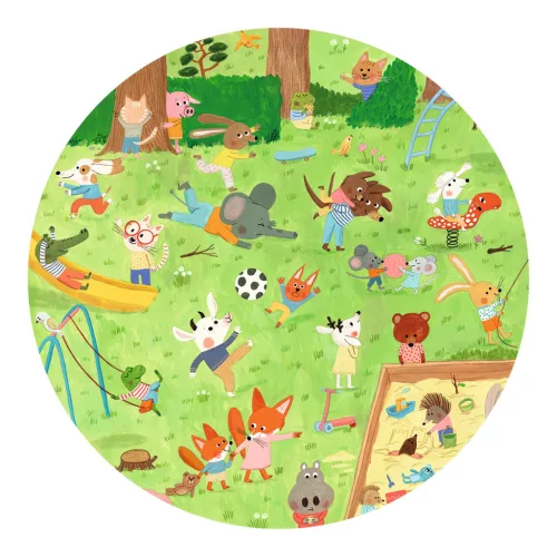 Megfigyeltető puzzle - Kisbarátok a kertben, 35 db-os - Little friends' garden