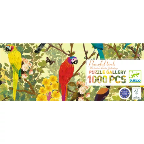 Művész puzzle - Békés madarak, 1000 db-os - Peaceful birds