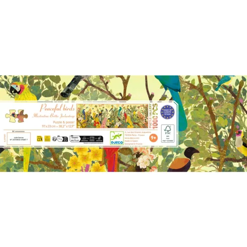 Művész puzzle - Békés madarak, 1000 db-os - Peaceful birds