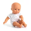 Játékbaba Mini, 20 cm - Sasha mózeskosárral