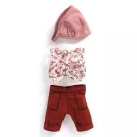   Játékbaba kiegészítő, babaruha - Bordó - Outfit Burgundy