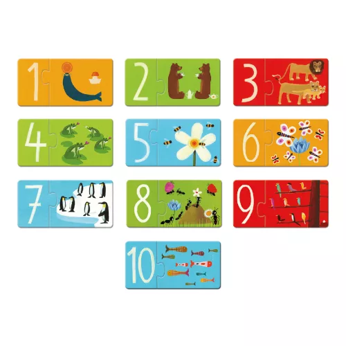 Párosító puzzle - Számok, 20 db-os - Numbers
