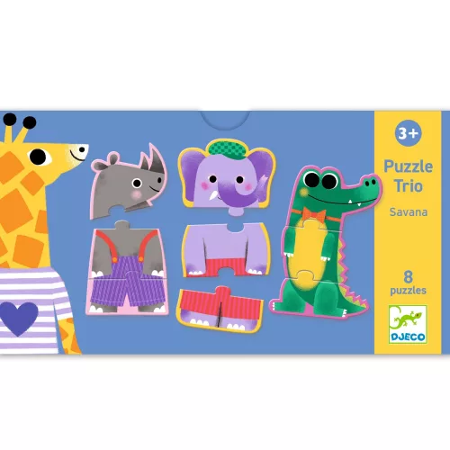 Trió puzzle - Dzsungel hangjai, 24 db-os - Jungle melody
