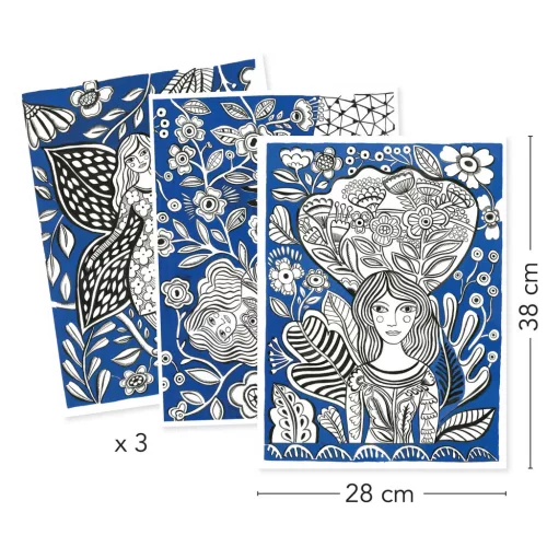 Művészeti műhely - Virágzás színezők mappa - Blooms