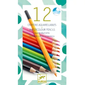   Akvarellceruza készlet - 12 szín, kettő az egyben - Watercolour crayons 