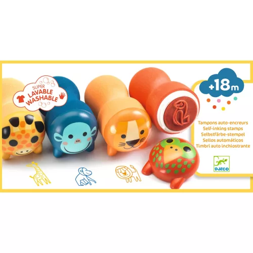 Nyomdakészlet - Szafari - Stamps for little ones - Safari animals