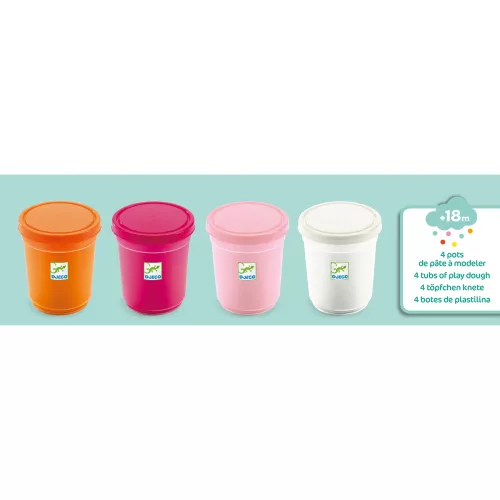 Gyurma - Pillegyurma - 4 tubs of play dough, Sweet