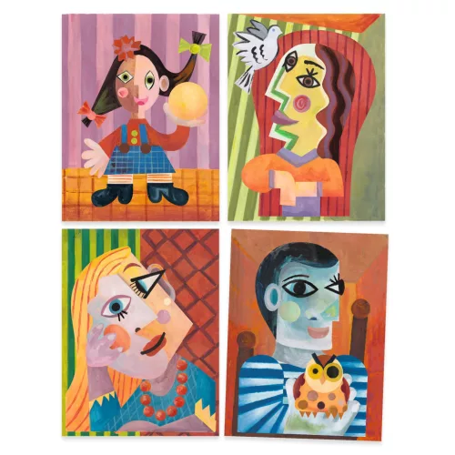 Művészeti műhely - Kubus fejek - Inspired by Pablo Picasso - Square Heads