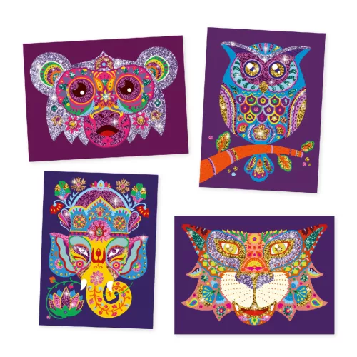 Csillámkép készítés - Csillogó állatok - Glitter animals