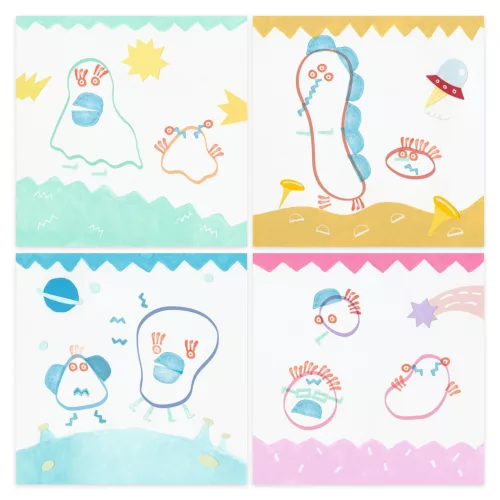 Kreatív nyomdakészlet - Szörnyikék - Up and away