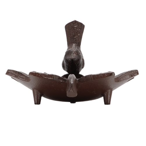 Öntöttvas levél alakú madáretető tál