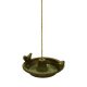 Függő kerámia madáretető tál, zöld, 30 cm átmérőjű