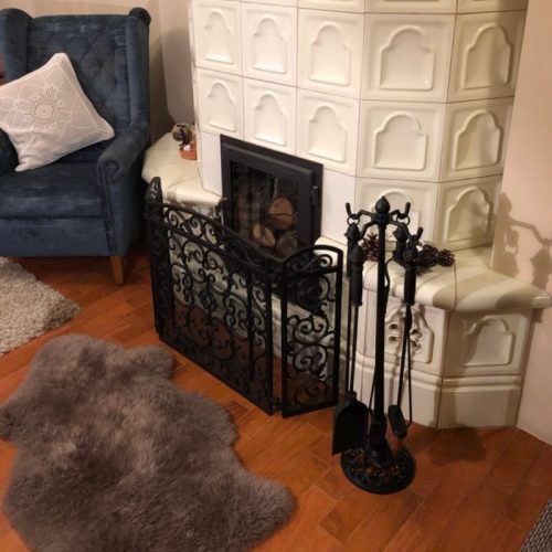 Öntöttvas kandallótisztító szett állvánnyal, 80 cm