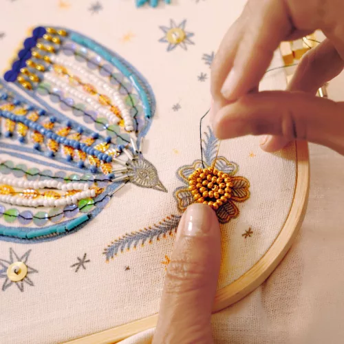 Műterem 59 - Gyöngyhímzés, Gyöngymadár - Atelier 59, Beadwork