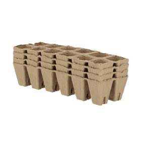   Biológiailag lebomló papír palántanevelő tálca, ültető szett, 4 db-os, L