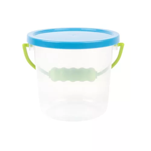 Átlátszó vödör tetővel gyerekeknek