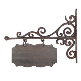   Feliratozható öntöttvas cégér, jelölő tábla, szögletes