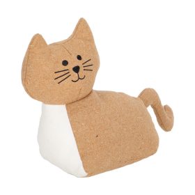 Macskás szövet ajtókitámasztó, barna, 1,3 kg