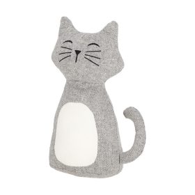 Macskás szövet ajtókitámasztó, szürke, 1,3 kg