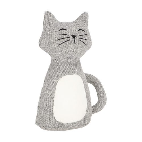 Macskás szövet ajtókitámasztó, szürke, 1,3 kg