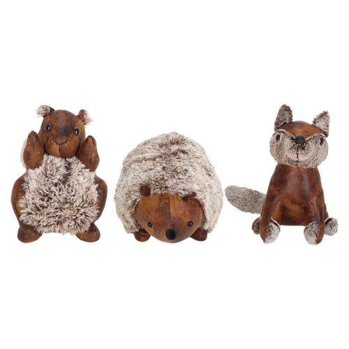 Erdei állatos bőr ajtókitámasztó, mókus, 1,5 kg