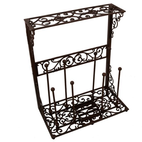 Öntöttvas csizmatartó és sárlehúzó állvány, 76 x 63 cm