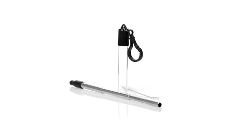 TIMEX összecsukható fém szívószál tokban fekete