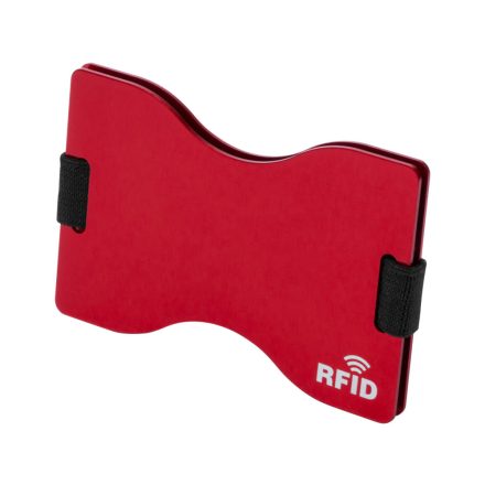 alumínium kártyatartó RFID védelemmel piros