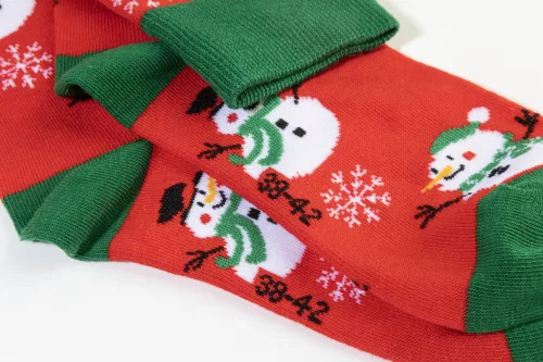 Julsokka karácsonyi zokni, hóember
