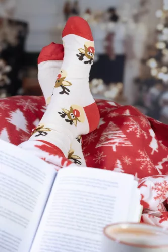 Julsokka karácsonyi zokni, rénszarvas