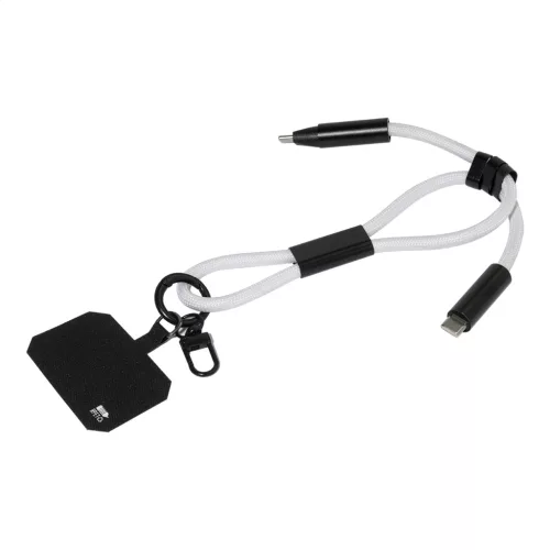 CuffCharge 60 W-os RPET mobiltartós csuklópánt kábellel