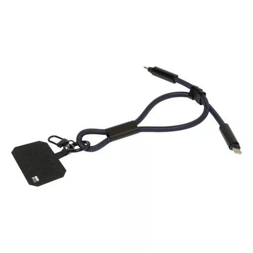 CuffCharge 60 W-os RPET mobiltartós csuklópánt kábellel