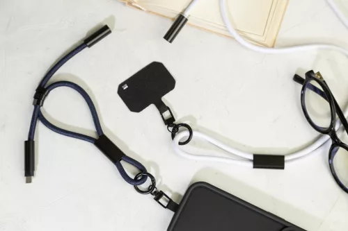 CuffCharge 60 W-os RPET mobiltartós csuklópánt kábellel