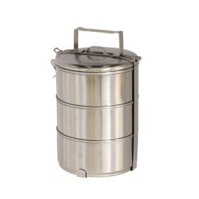 Rozsdamentes acél ételhordó torony, 16,5 x 25 cm