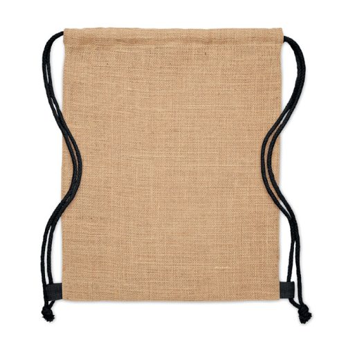 Juta húzózsinóros táska