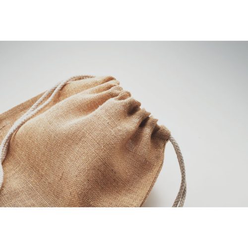 Juta húzózsinóros táska