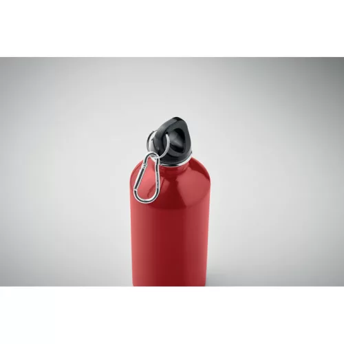 Újrahasznosított rozsdamentes acél kulacs karabínerrel 500ml