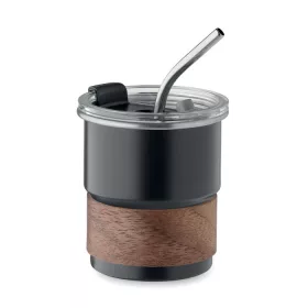   Mate újrahasznosított rozsdamentes acél pohár szívószállal 260 ml
