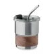 Mate újrahasznosított rozsdamentes acél pohár szívószállal 260 ml
