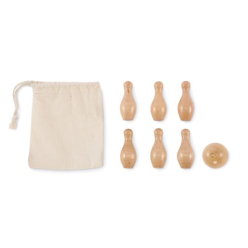 Mini fenyőfa bowling szett